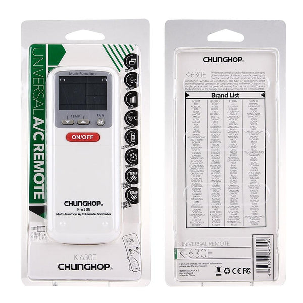 Universal Lcd Air Conditioner Remote Control By Chunghop For Various Brands Remote Controls