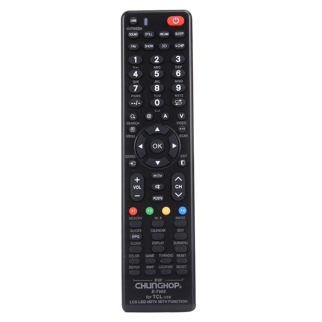 Universal Remote For Tcl Led Lcd Hdtv 3Dtv Chunghop T908 Multi Device Control Remote Controls