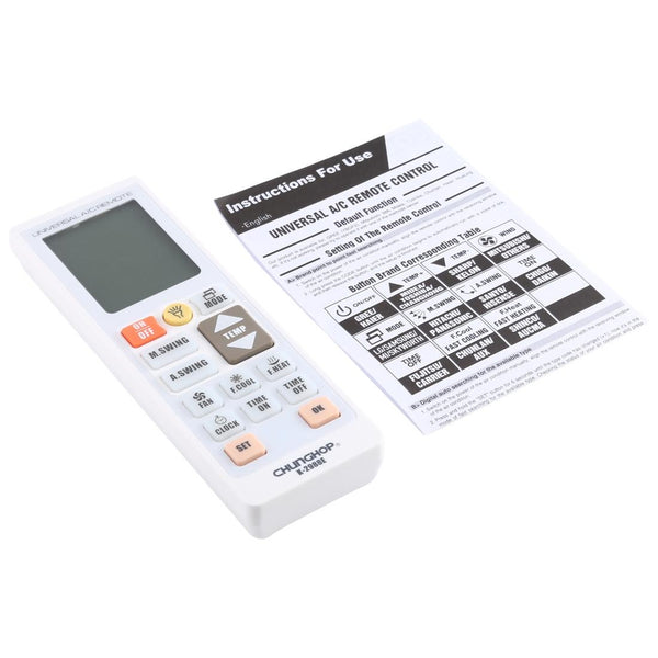 Chunghop K 2988E Universal Air Conditioner Remote Controller With Flashlight Portable Air Conditioners