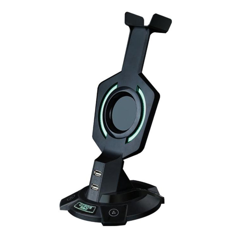 Integrated Mecha Shaped Headset Holder With Dual Usb Ports And Computer Switch Mounts & Holders
