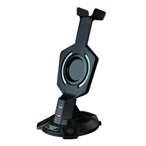 Integrated Mecha Shaped Headset Holder With Dual Usb Ports And Computer Switch Mounts & Holders