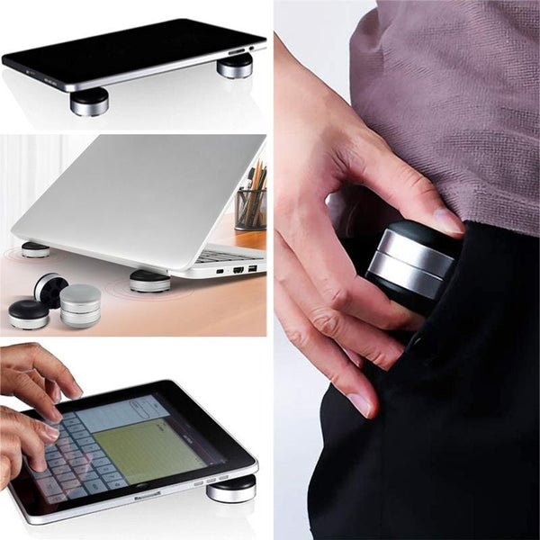Compact Aluminium Laptop Cooler Stand With Ergonomic Design And Air Circulation Stands Holders & Car Mounts