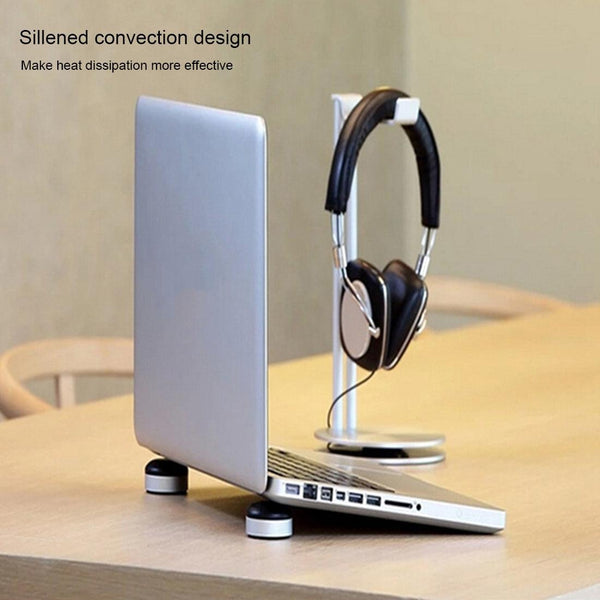 Compact Aluminium Laptop Cooler Stand With Ergonomic Design And Air Circulation Stands Holders & Car Mounts