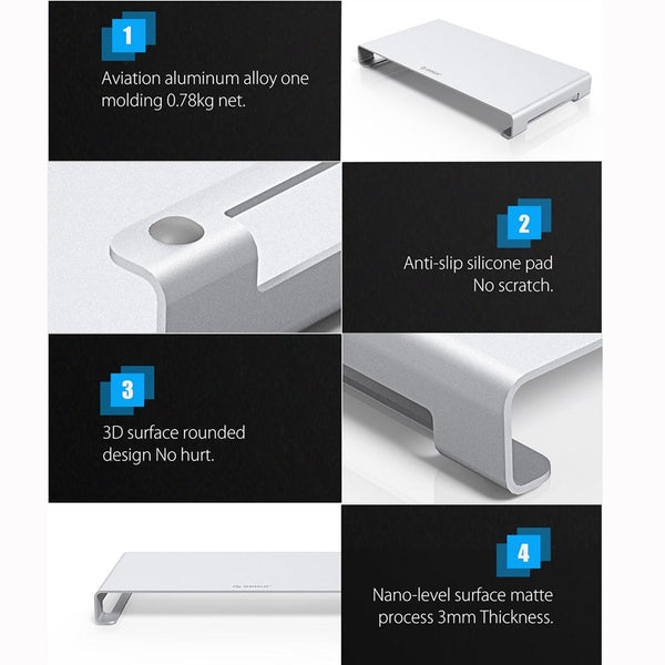 Premium Aluminium Alloy Monitor Stand For Organised Desktop Space Monitor Mounts & Stands