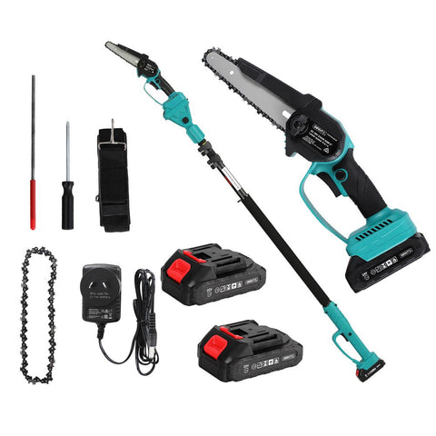 Giantz Telescopic Pole Chainsaw 6 Inch Cordless Tree Trimmer Kit 20V Battery Chainsaws