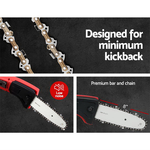 Giantz Chainsaw Trimmer Cordless Pole Chain Saw 20V 8Inch Battery 2.7M Reach Chainsaws