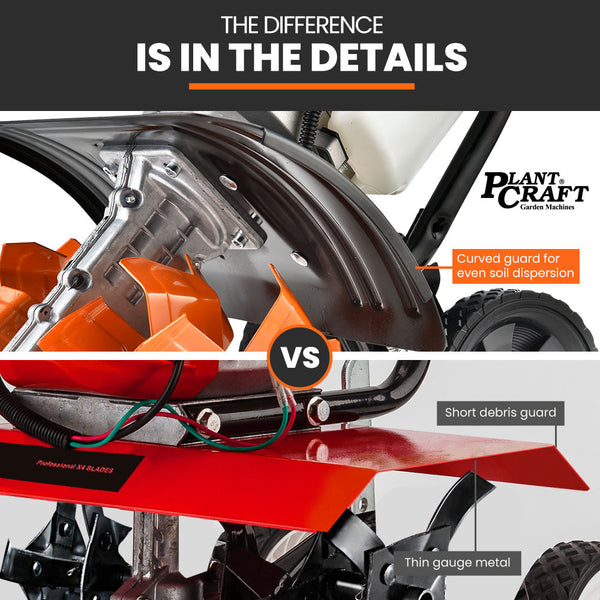 Plantcraft Titan 9 15' 4 Stroke Petrol Handheld Cultivator Tiller Hoes & Cultivators