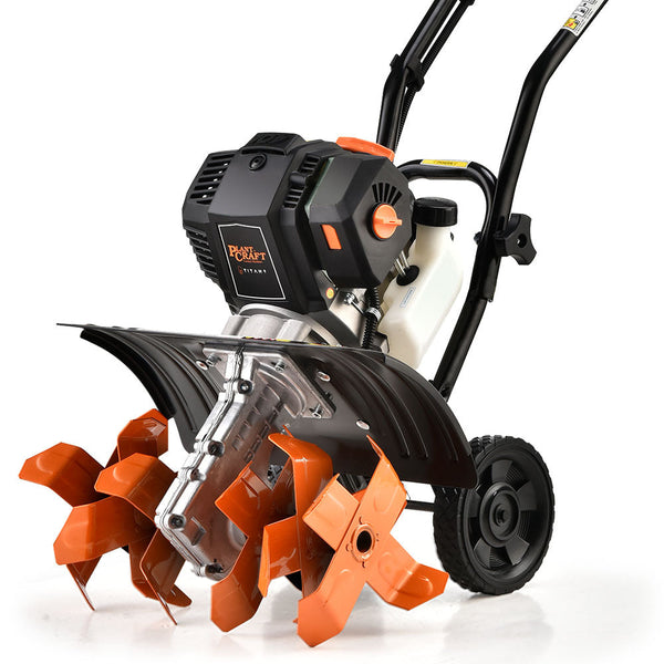 Plantcraft Titan 9 15' 4 Stroke Petrol Handheld Cultivator Tiller Hoes & Cultivators