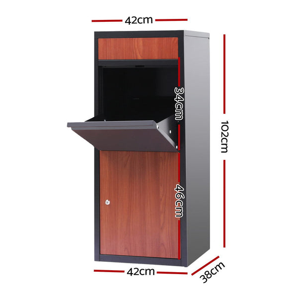 Gardeon Parcel Letterbox Drop Box Package Black Letterboxes