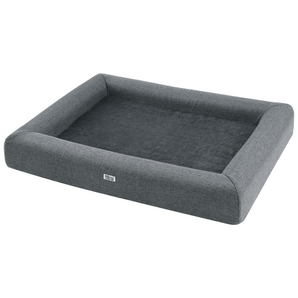 I.Pet Bed Dog Cat Large Calming Soft Sofa Cushion Egg Crate Washable Grey Pet Beds