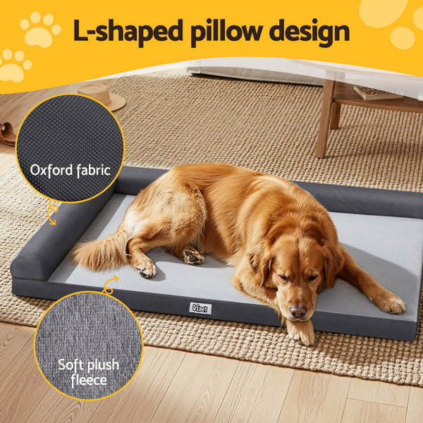 I.Pet Bed Plush Soft Cushion Egg Crate Large Sofa Platform Removable Washable Pet Beds