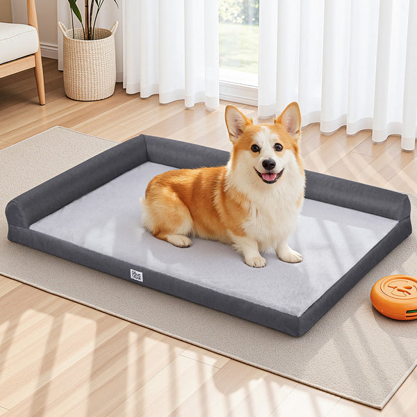 I.Pet Bed Plush Soft Cushion Egg Crate Large Sofa Platform Removable Washable Pet Beds