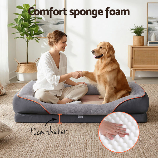 I.Pet Pet Bed Orthopedic Washable Dog Bed Plush Fleece Sofa Cushion Mat Pet Beds