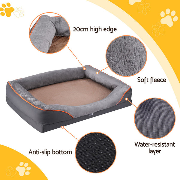I.Pet Pet Bed Orthopedic Washable Dog Bed Plush Fleece Sofa Cushion Mat Pet Beds