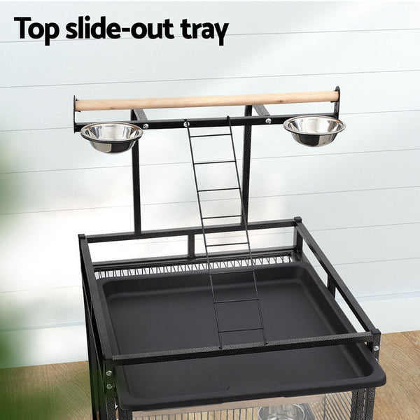 I.Pet Bird Cage Large Cages 155Cm Parrot Aviary Stand Alone Budgie Wheels Castor Bird Cages