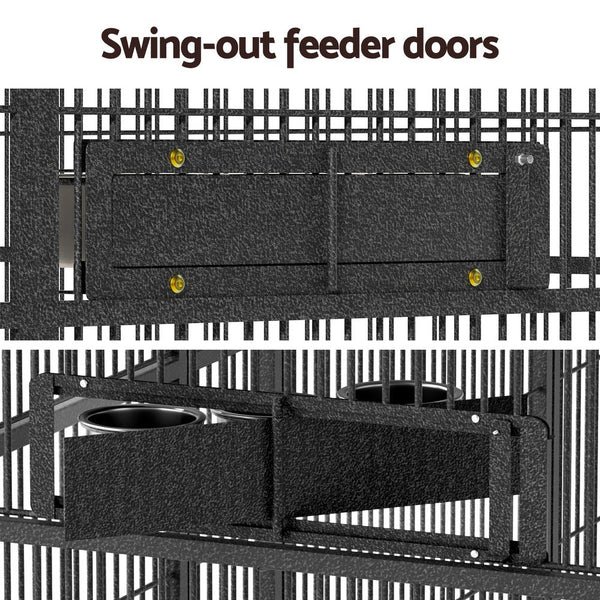 Bird Cages I.Pet Bird Cage Large Walk In Aviary Budgie Perch Parrot Huge 203Cm