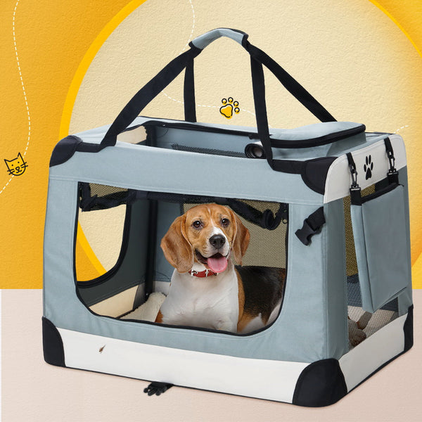 I.Pet Carrier Soft Crate Dog Cat Travel 90X61cm Portable Foldable 2Xl Small Animal Supplies