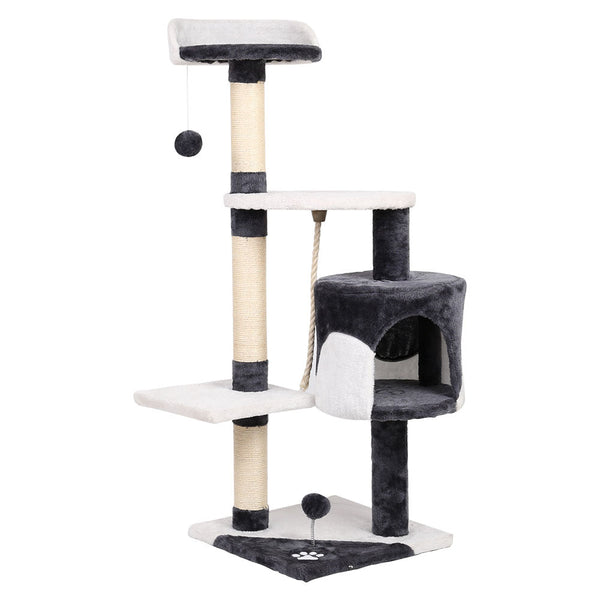 I.Pet Cat Tree 112Cm Tower Scratching Post Scratcher Wood Condo House Furniture Furniture & Scratchers