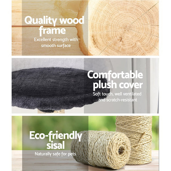 I.Pet Cat Tree 112Cm Tower Scratching Post Scratcher Wood Condo House Furniture Furniture & Scratchers