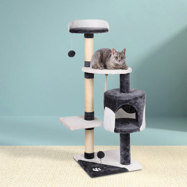 I.Pet Cat Tree 112Cm Tower Scratching Post Scratcher Wood Condo House Furniture Furniture & Scratchers