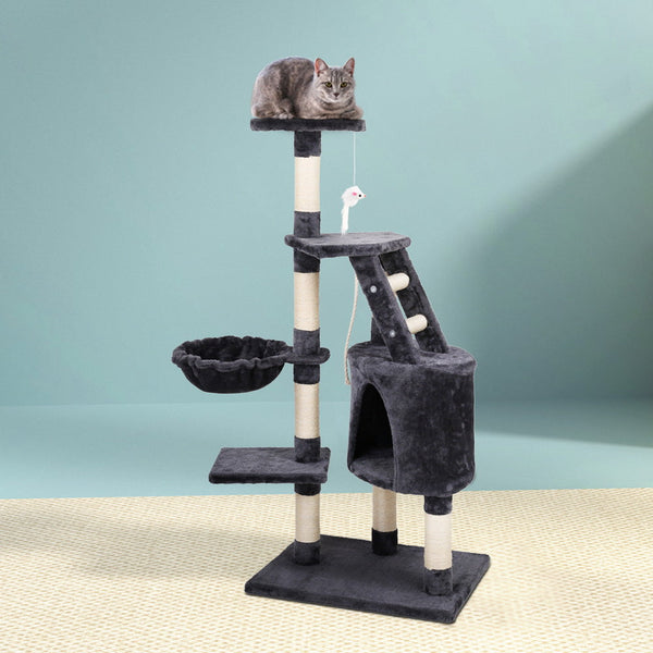 I.Pet Cat Tree 120Cm Tower Scratching Post Scratcher Wood Condo House Bed Toys Furniture & Scratchers
