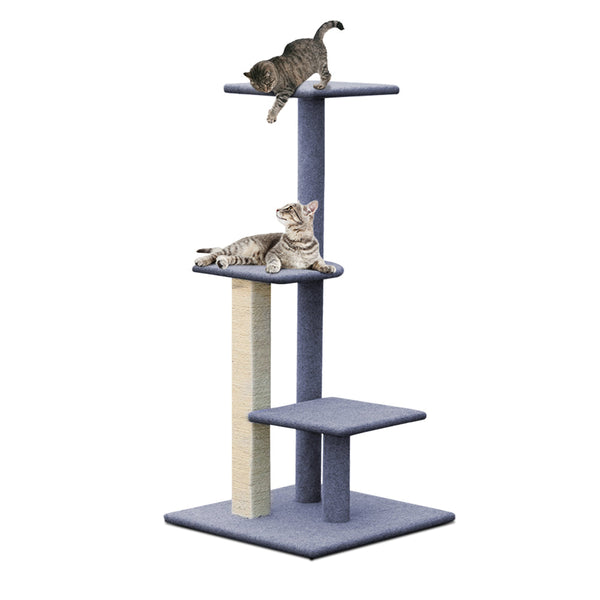 I.Pet Cat Tree 124Cm Scratching Post Tower Scratcher Trees Wood Condo Board Furniture & Scratchers