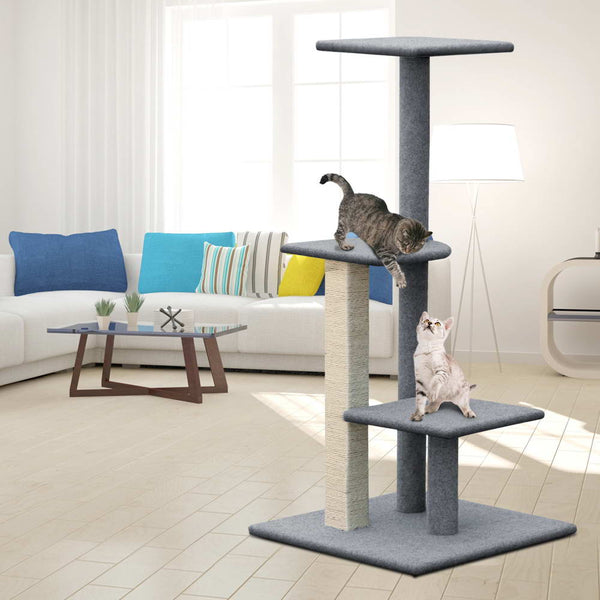 I.Pet Cat Tree 124Cm Scratching Post Tower Scratcher Trees Wood Condo Board Furniture & Scratchers