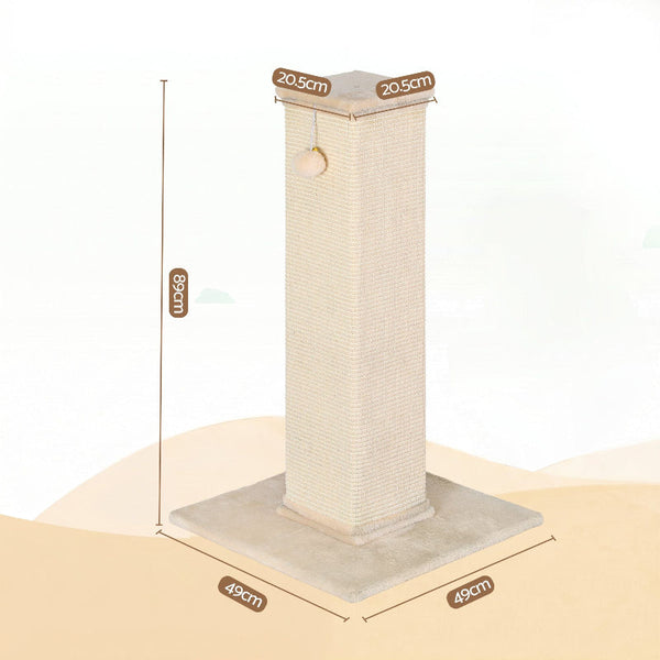 I.Pet 89Cm Cat Tree Condo Bed House Beige Furniture & Scratchers