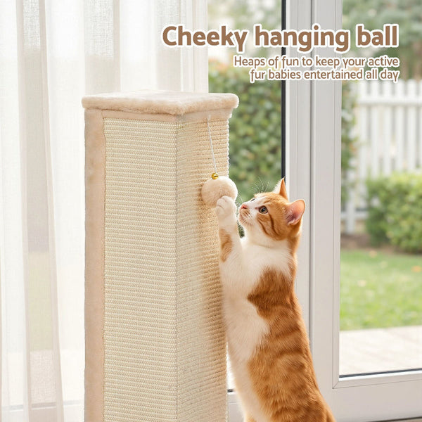 I.Pet 89Cm Cat Tree Condo Bed House Beige Furniture & Scratchers