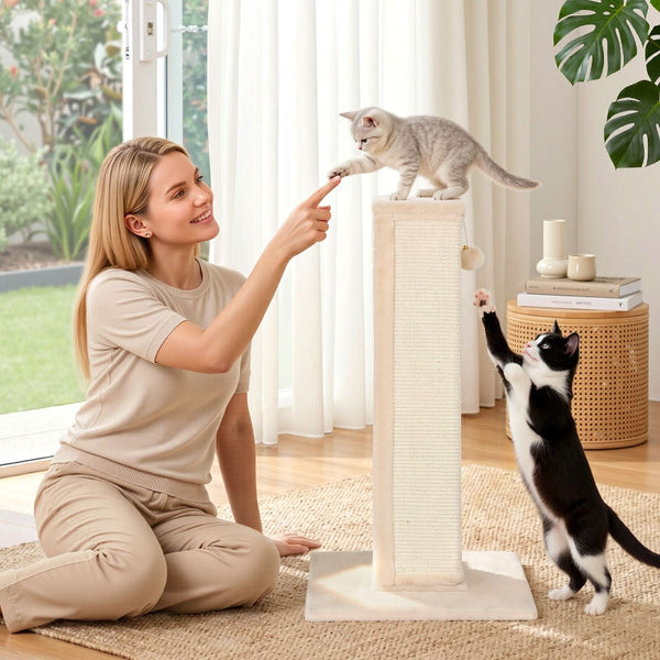 I.Pet 89Cm Cat Tree Condo Bed House Beige Furniture & Scratchers
