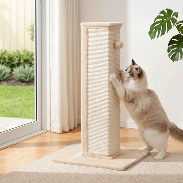 I.Pet 89Cm Cat Tree Condo Bed House Beige Furniture & Scratchers