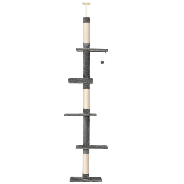 I.Pet Cat Tree 290Cm Tower Scratching Post Scratcher Floor Ceiling Cats Bed Furniture & Scratchers