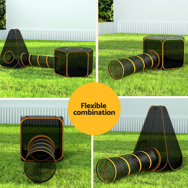 I.Pet Playpen Cat House 6 In 1 Tent Tunnel Dog Cage Puppy Rabbit Portable Fences & Pens