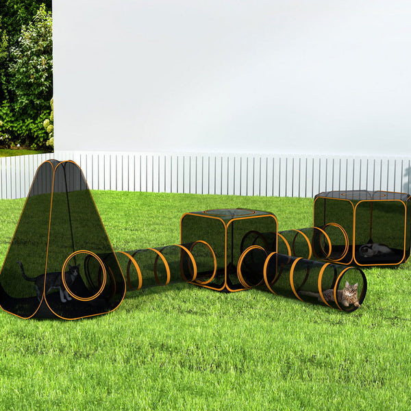 I.Pet Playpen Cat House 6 In 1 Tent Tunnel Dog Cage Puppy Rabbit Portable Fences & Pens