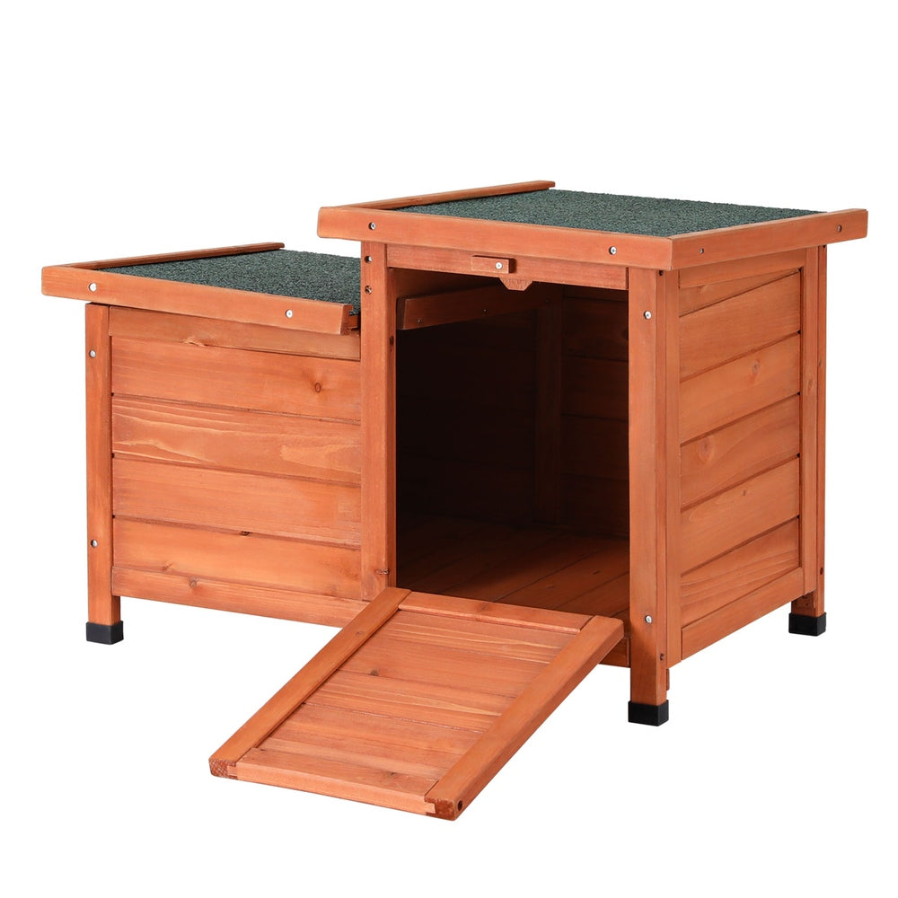 I.Pet Rabbit Hutch Outdoor Cat House Shelter Condo Small Enclosure Indoor Small Animal Cages & Hutches