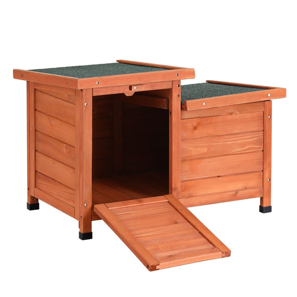 I.Pet Rabbit Hutch Outdoor Cat House Shelter Condo Small Enclosure Indoor Small Animal Cages & Hutches