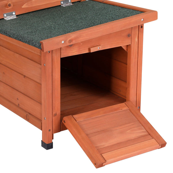 I.Pet Rabbit Hutch Outdoor Cat House Shelter Condo Small Enclosure Indoor Small Animal Cages & Hutches