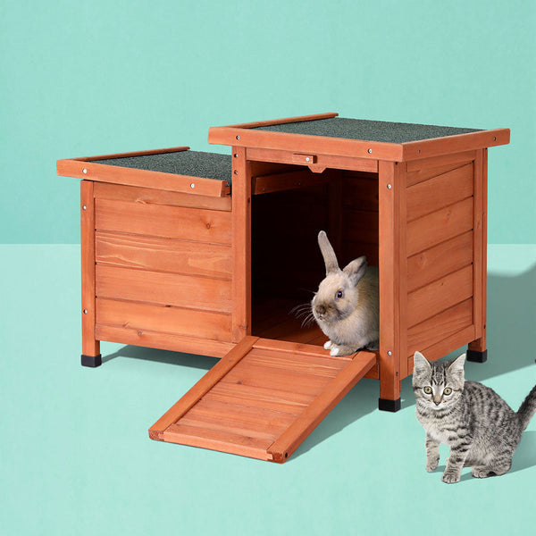 I.Pet Rabbit Hutch Outdoor Cat House Shelter Condo Small Enclosure Indoor Small Animal Cages & Hutches