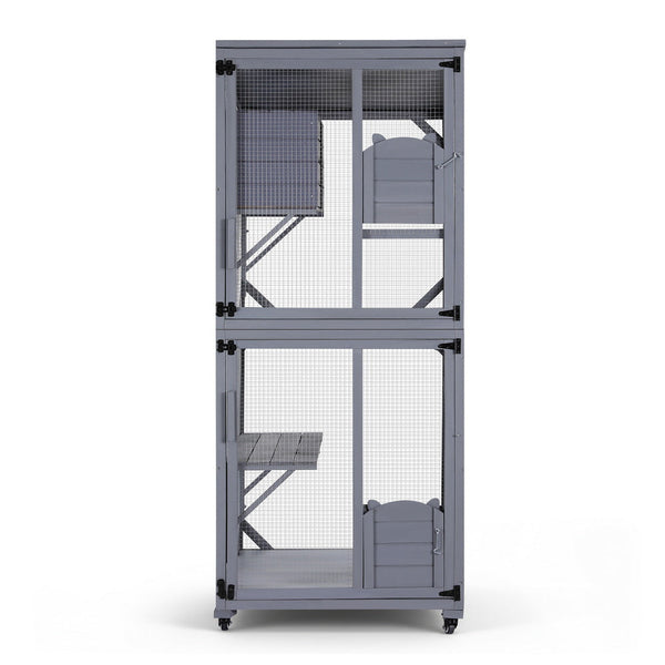 I.Pet Cat House Wooden 180Cm Rabbit Hutch Condo Small Dog Enclosure Cage Small Animal Cages & Hutches