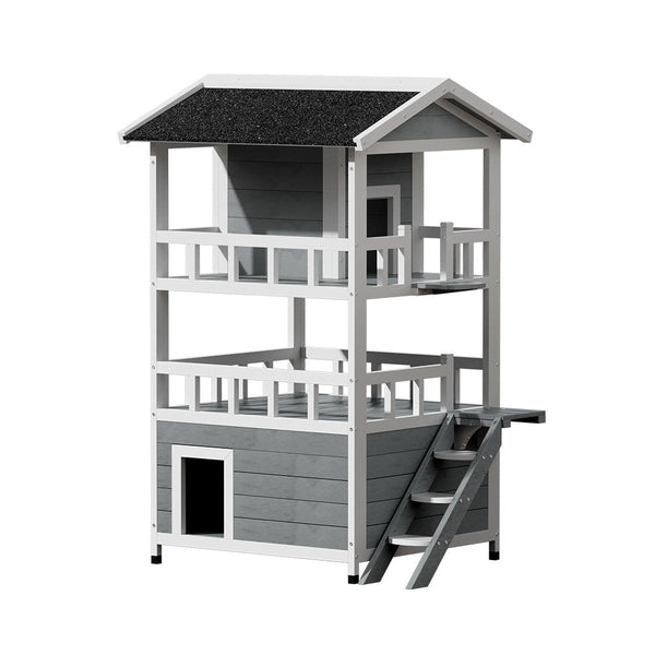 I.Pet Cat House Outdoor Shelter 72Cm X 127Cm Rabbit Hutch Condo Small Dog Houses Enclosure Cat Houses