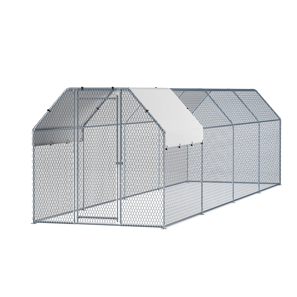 I.Pet Chicken Coop Cage Run Rabbit Hutch Large Walk In Hen House Cover 2Mx8mx2m Small Animal Cages & Hutches