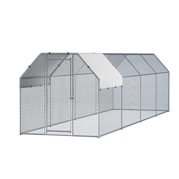 I.Pet Chicken Coop Cage Run Rabbit Hutch Large Walk In Hen House Cover 2Mx8mx2m Small Animal Cages & Hutches