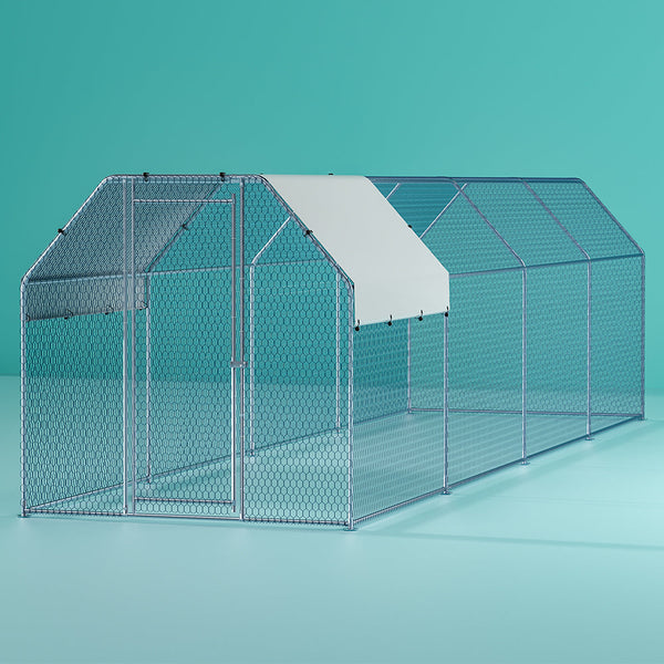 I.Pet Chicken Coop Cage Run Rabbit Hutch Large Walk In Hen House Cover 2Mx8mx2m Small Animal Cages & Hutches