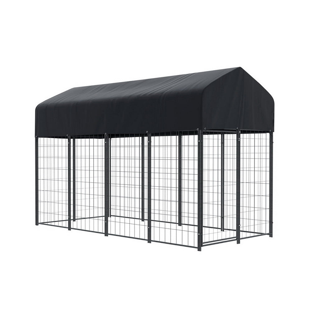 I.Pet Dog Kennel Extra Large House Outdoor Playpen Pet Puppy Metal Backyard Dog Kennels