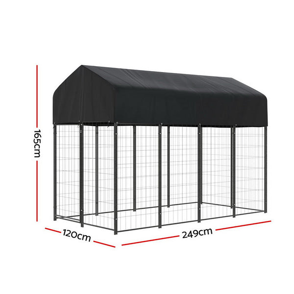 I.Pet Dog Kennel Extra Large House Outdoor Playpen Pet Puppy Metal Backyard Dog Kennels