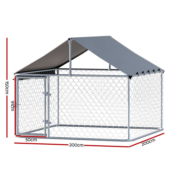 I.Pet Dog Kennel Large House Xl Pet Run Cage Puppy Outdoor Enclosure With Roof Dog Kennels