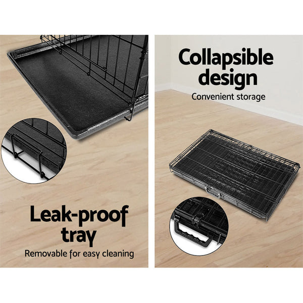 I.Pet 42" Dog Cage Crate Large Kennel 3 Doors Dog Kennels