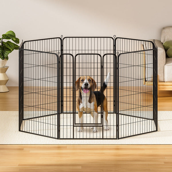 I.Pet Dog Playpen 48" Enclosure Panel Cage Kennel Puppy Fence Pen Fences & Pens