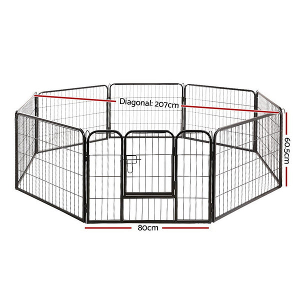 I.Pet 24" 8 Panel Dog Playpen Exercise Cage Enclosure Fence Pen Fences & Pens