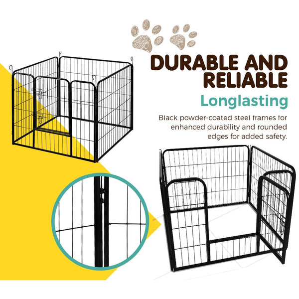 I.Pet 24" 8 Panel Dog Playpen Exercise Cage Enclosure Fence Pen Fences & Pens